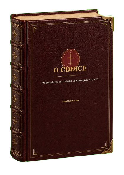 Capa de O Códice, encadernado como um livro antigo